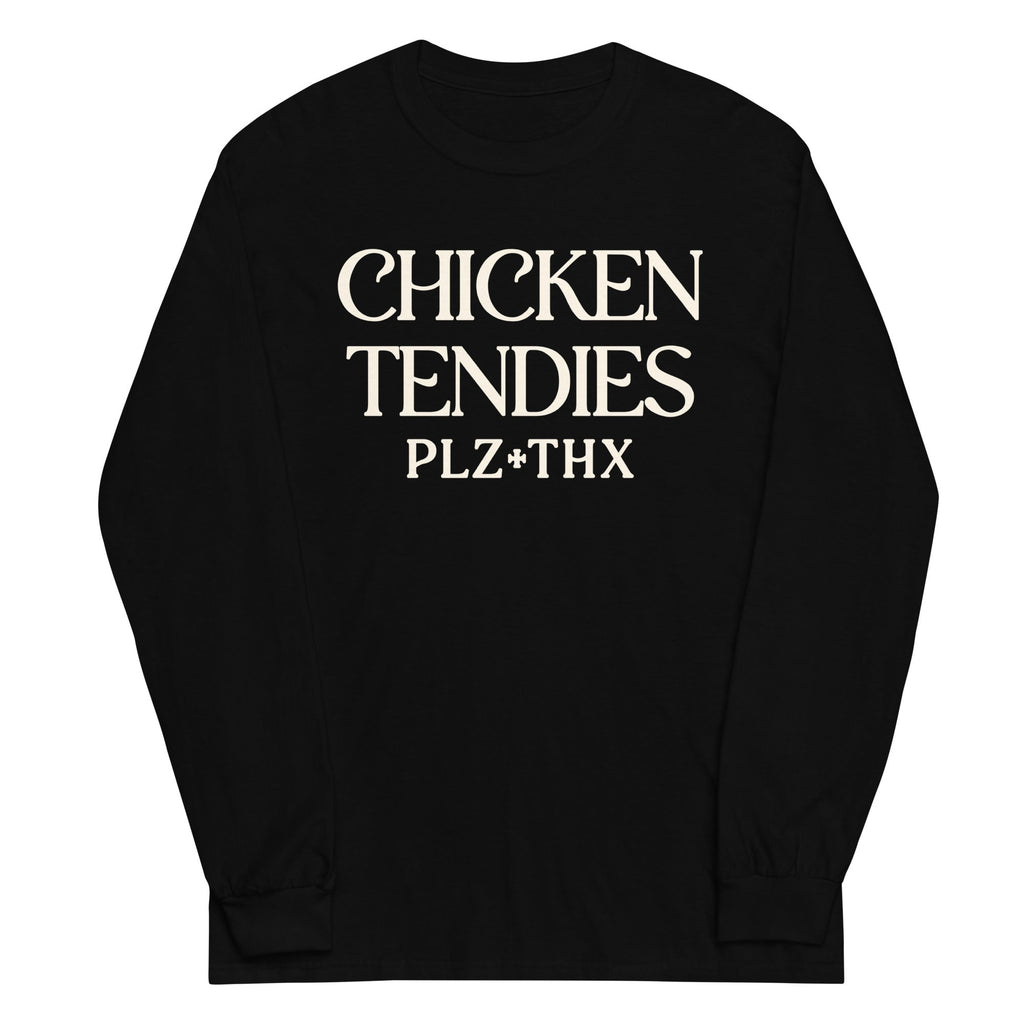 Chicken Tendies Plz Thx Unisex Long Sleeve Tee product image 2