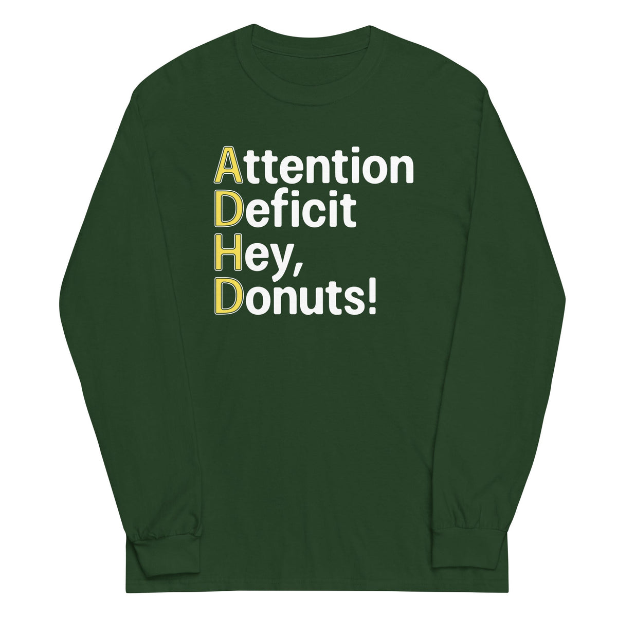 Attention Deficit Hey, Donuts! Unisex Long Sleeve Tee product image 4