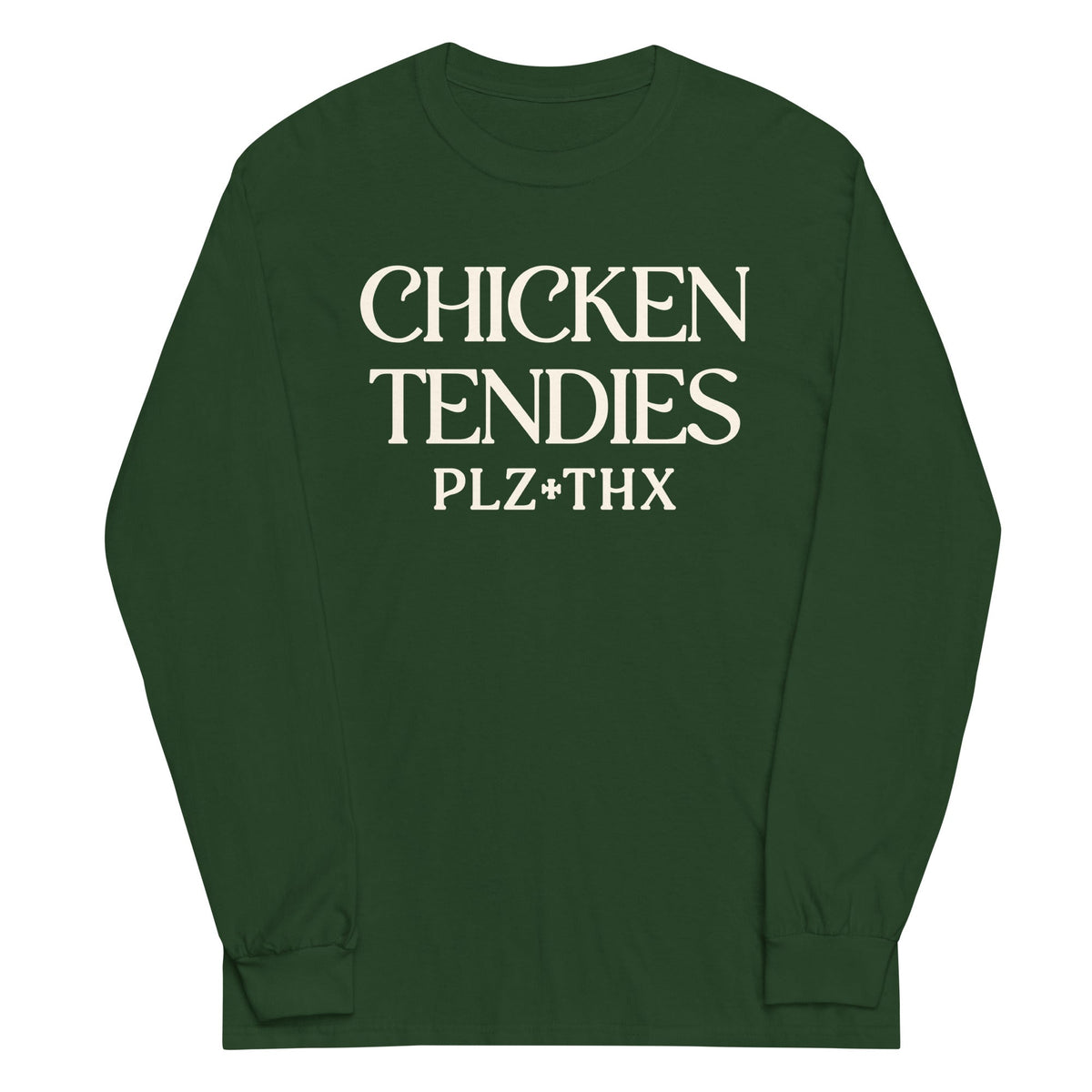 Chicken Tendies Plz Thx Unisex Long Sleeve Tee product image 5