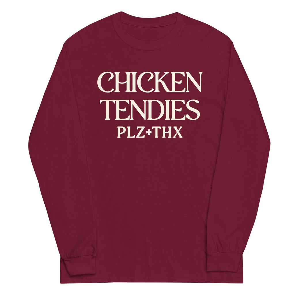 Chicken Tendies Plz Thx Unisex Long Sleeve Tee product image 4