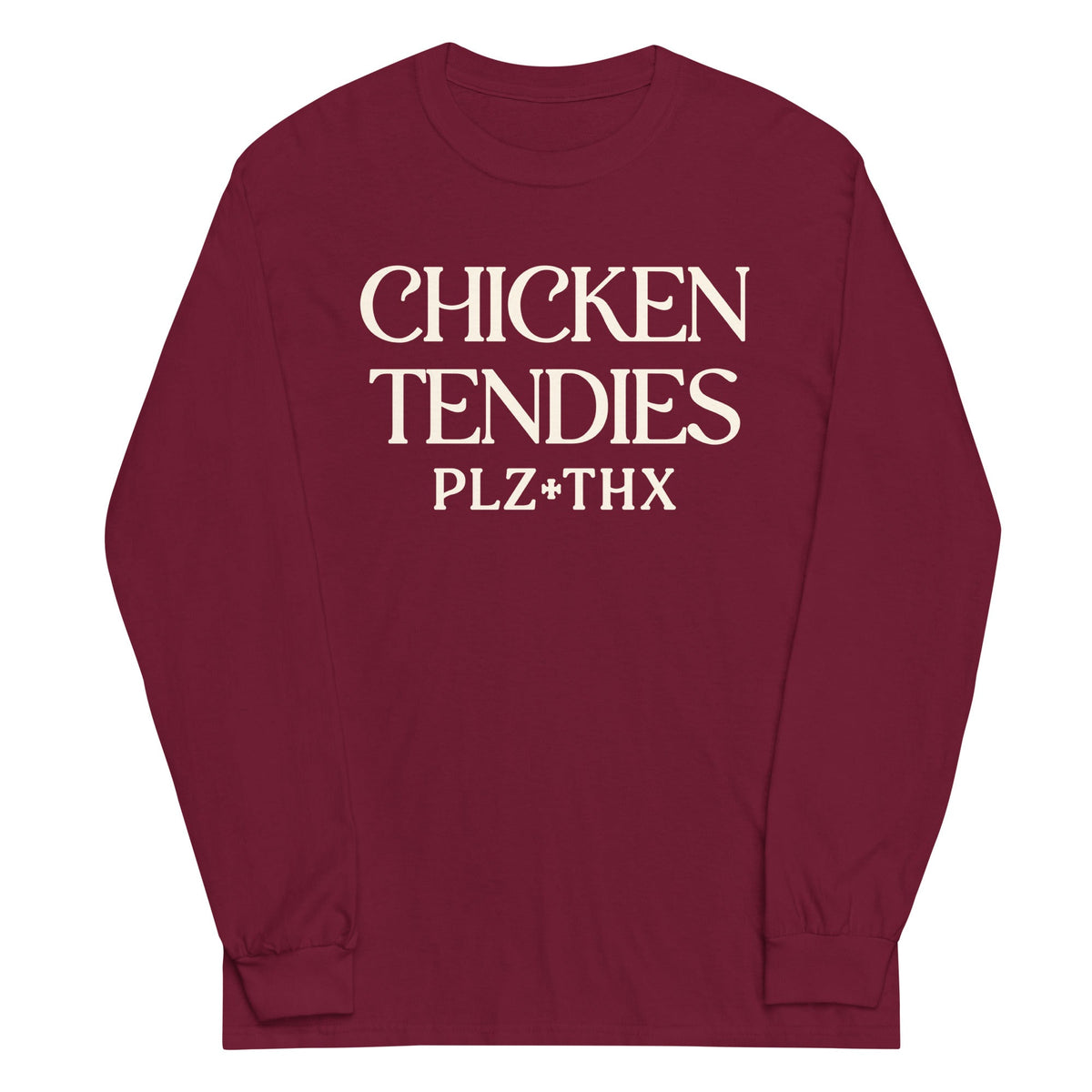 Chicken Tendies Plz Thx Unisex Long Sleeve Tee product image 4