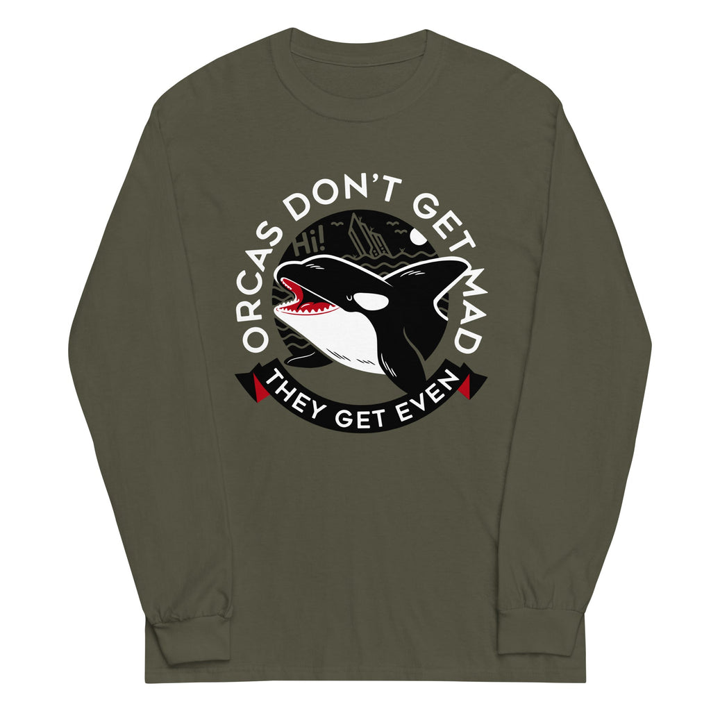 Orcas Don't Get Mad They Even Unisex Long Sleeve Tee product image 3