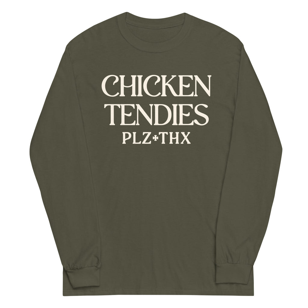 Chicken Tendies Plz Thx Unisex Long Sleeve Tee product image 1
