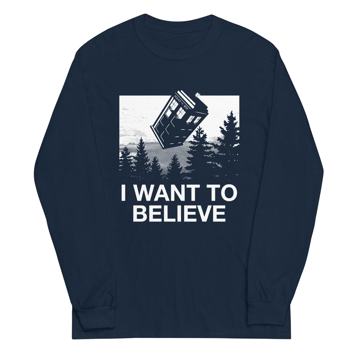 I Want To Believe Tardis Unisex Long Sleeve Tee product image 1
