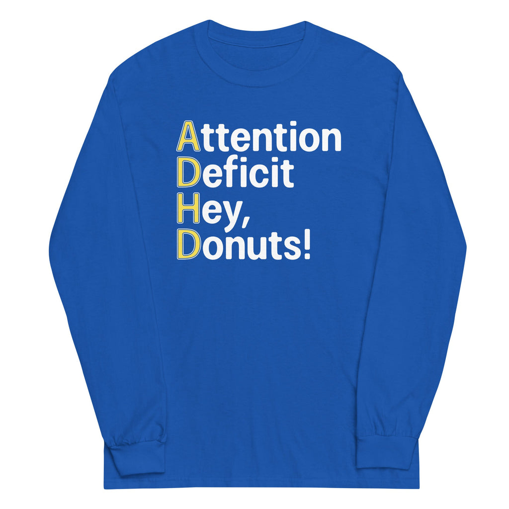 Attention Deficit Hey, Donuts! Unisex Long Sleeve Tee product image 5