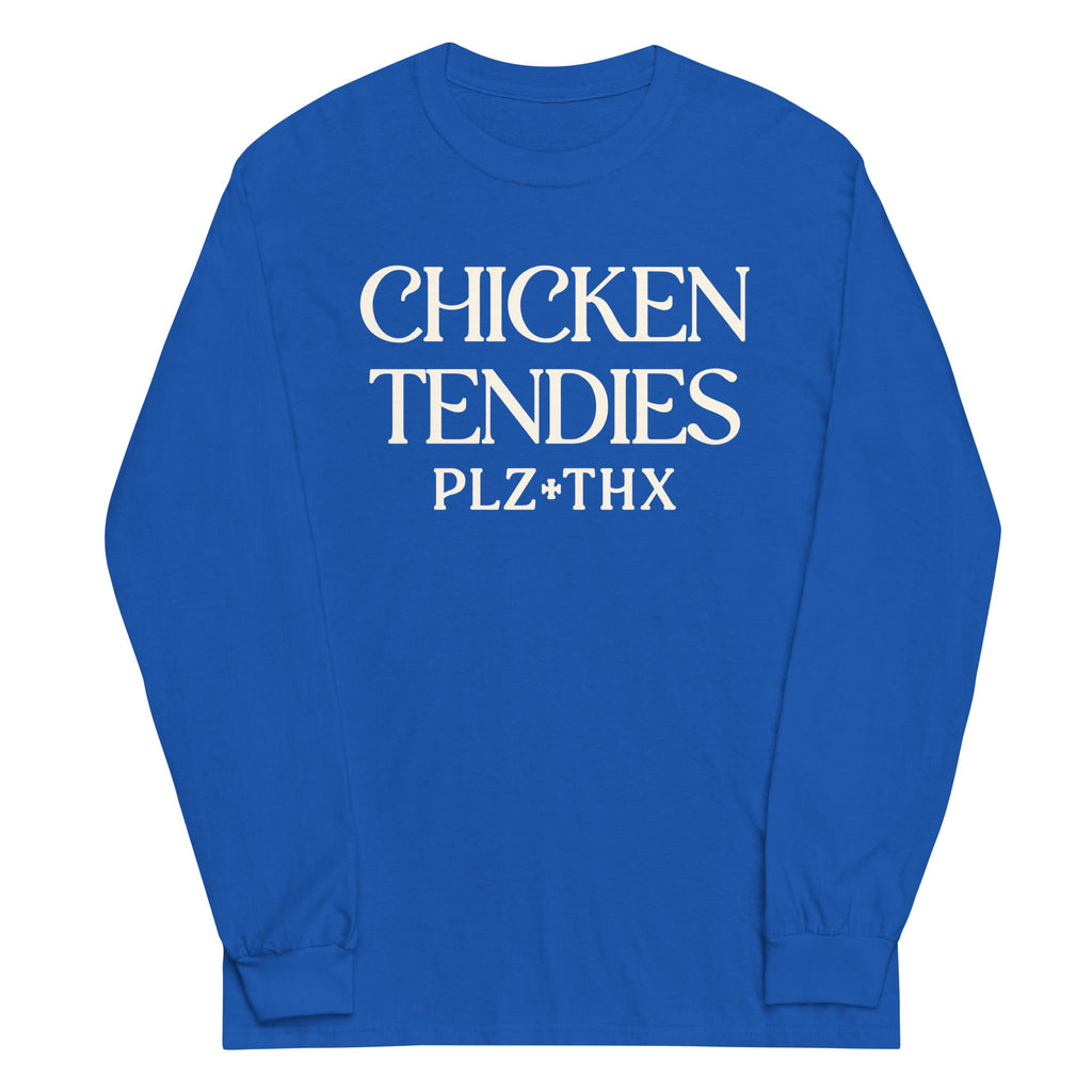 Chicken Tendies Plz Thx Unisex Long Sleeve Tee product image 6