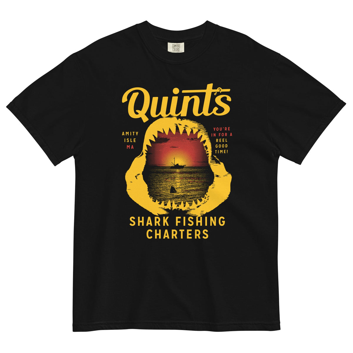 Quint's Shark Fishing Charters Men's Relaxed Fit Tee product image 2