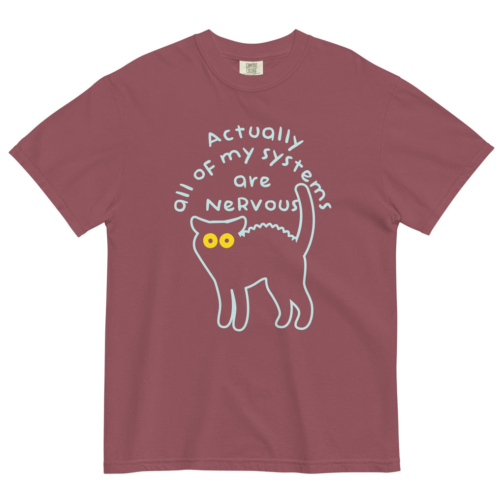 Actually All Of My Systems Are Nervous Men's Relaxed Fit Tee product image 4