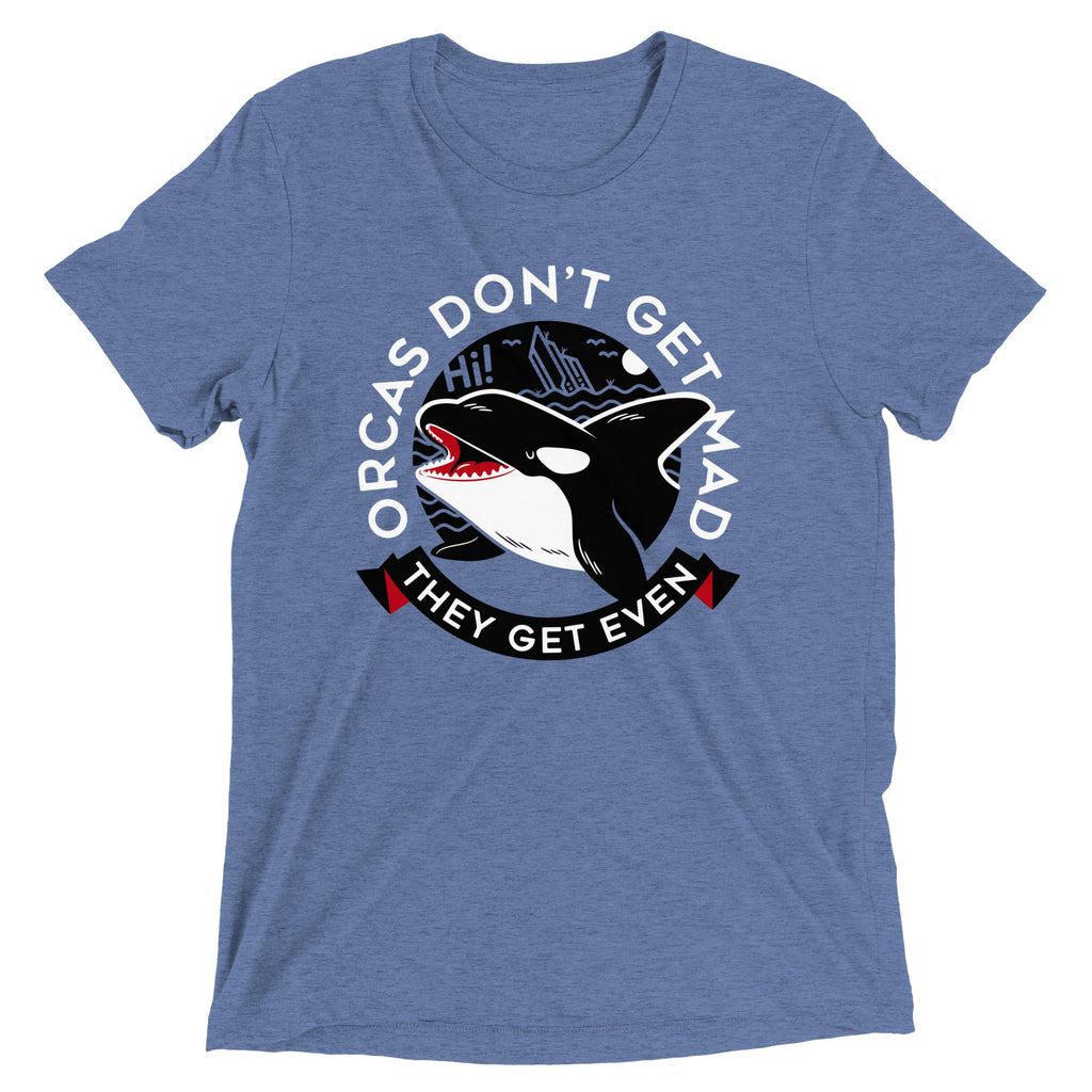Orcas Don't Get Mad They Even Men's Tri-Blend Tee product image 1