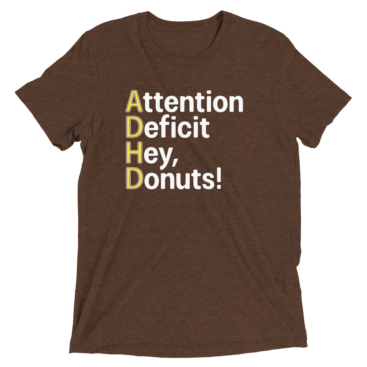 Attention Deficit Hey, Donuts! Men's Tri-Blend Tee product image 3