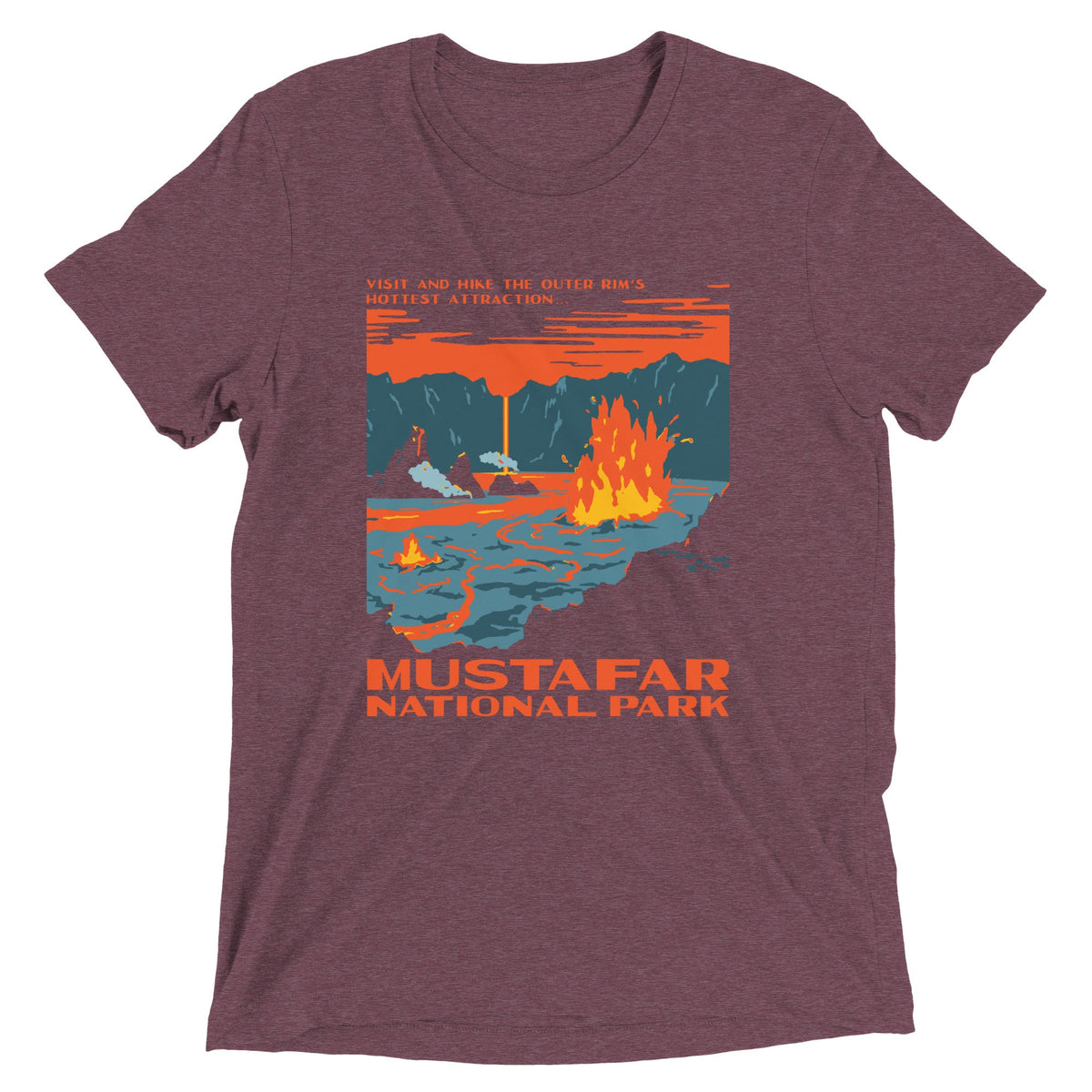 Mustafar National Park Men's Tri-Blend Tee product image 4