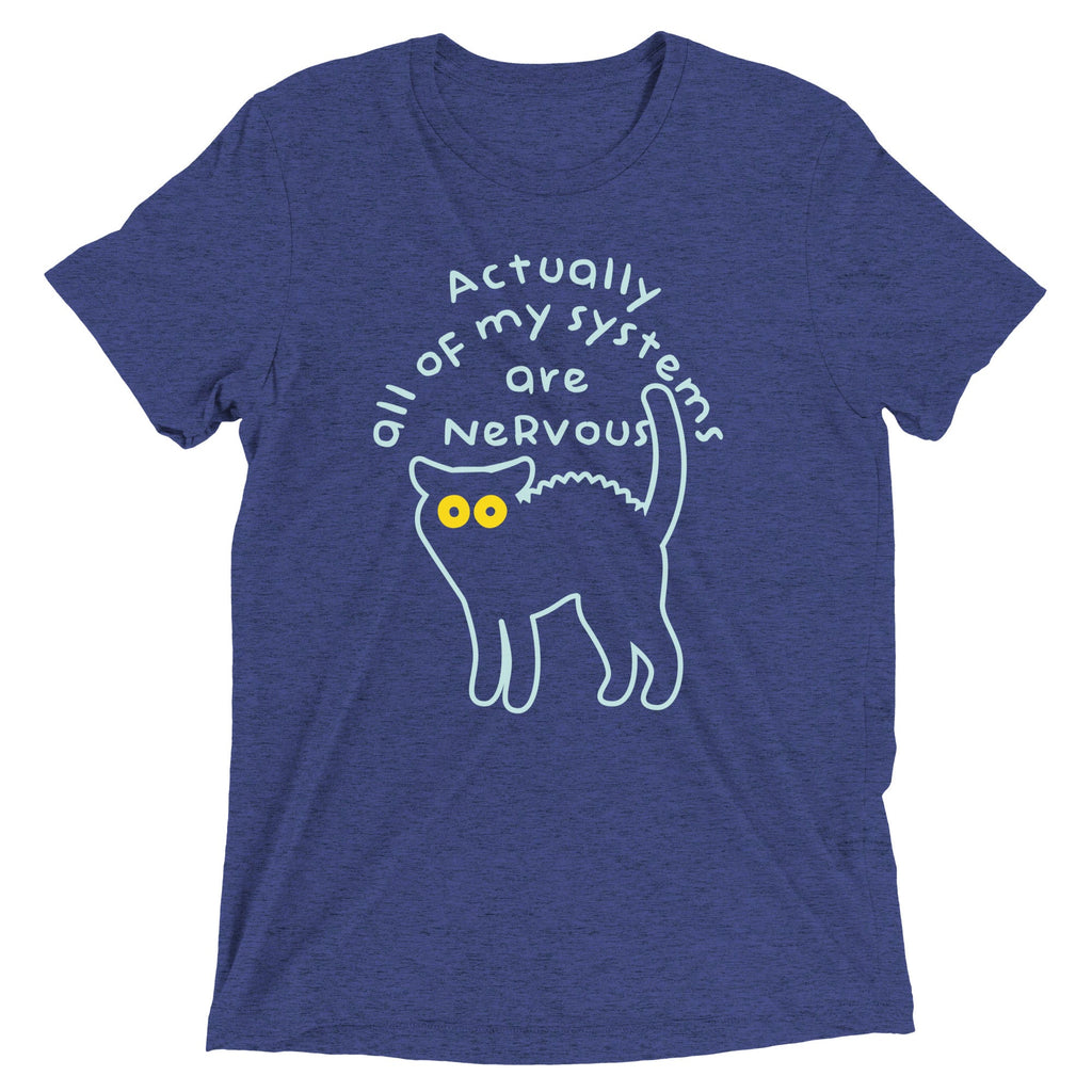 Actually All Of My Systems Are Nervous Men's Tri-Blend Tee product image 2