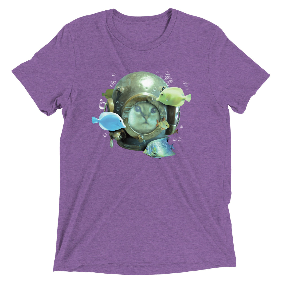 20,000 Purrrs Under The Sea Men's Tri-Blend Tee product image 4