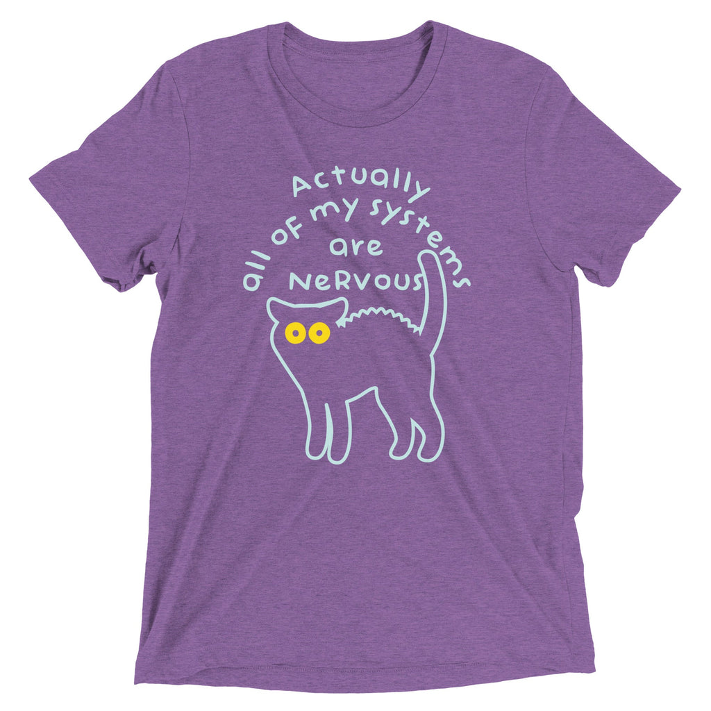 Actually All Of My Systems Are Nervous Men's Tri-Blend Tee product image 5