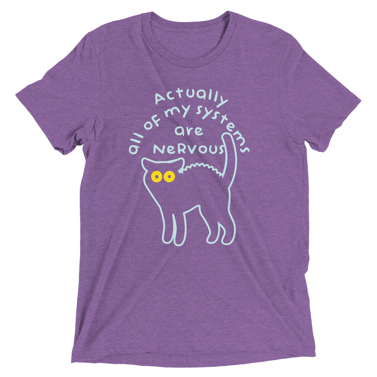 Actually All Of My Systems Are Nervous Men's Tri-Blend Tee product image 5