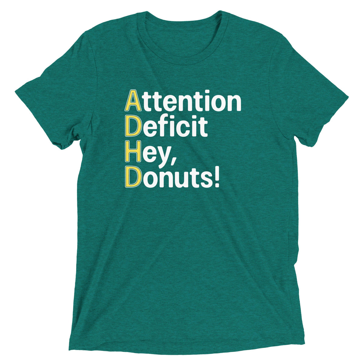 Attention Deficit Hey, Donuts! Men's Tri-Blend Tee product image 4