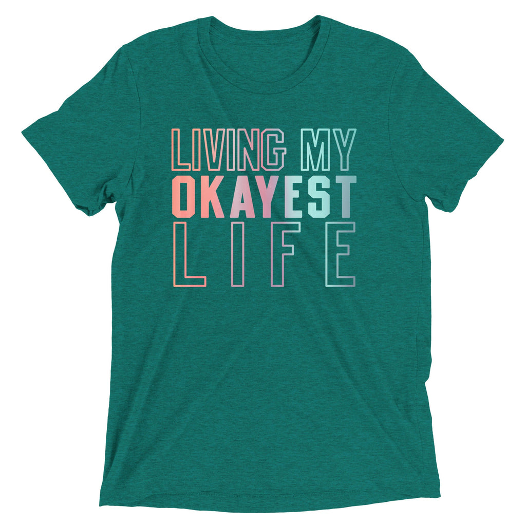 Living My Okayest Life Men's Tri-Blend Tee product image 3