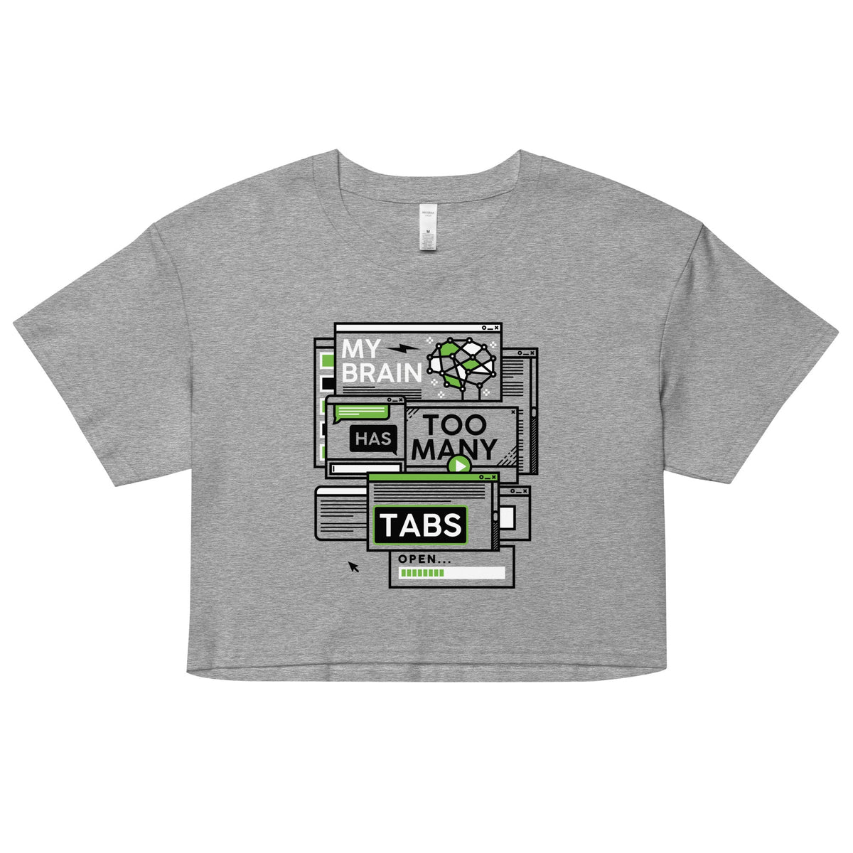 My Brain Has Too Many Tabs Open Women's Crop Tee product image 4