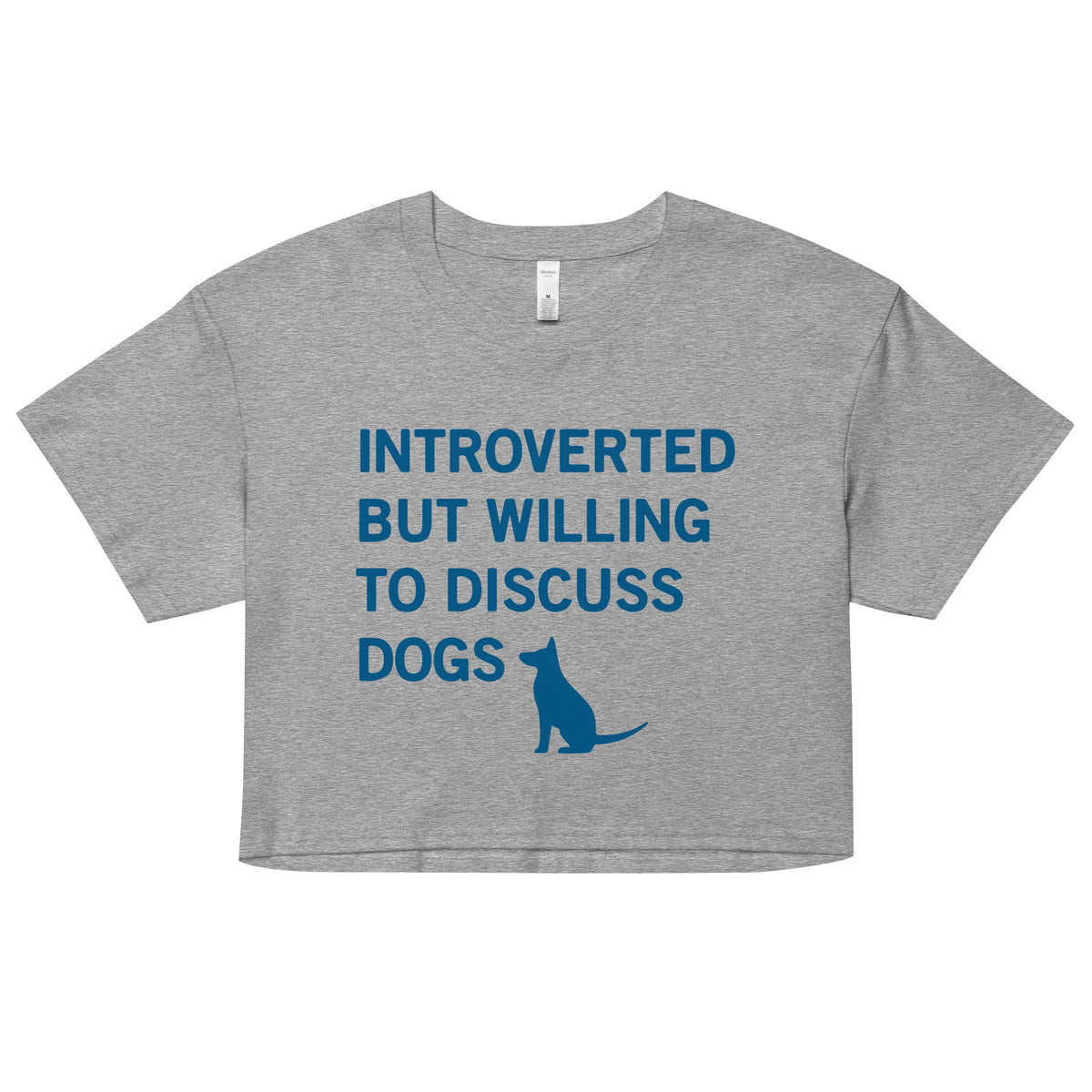 Introverted But Willing To Discuss Dogs Women's Crop Tee product image 1