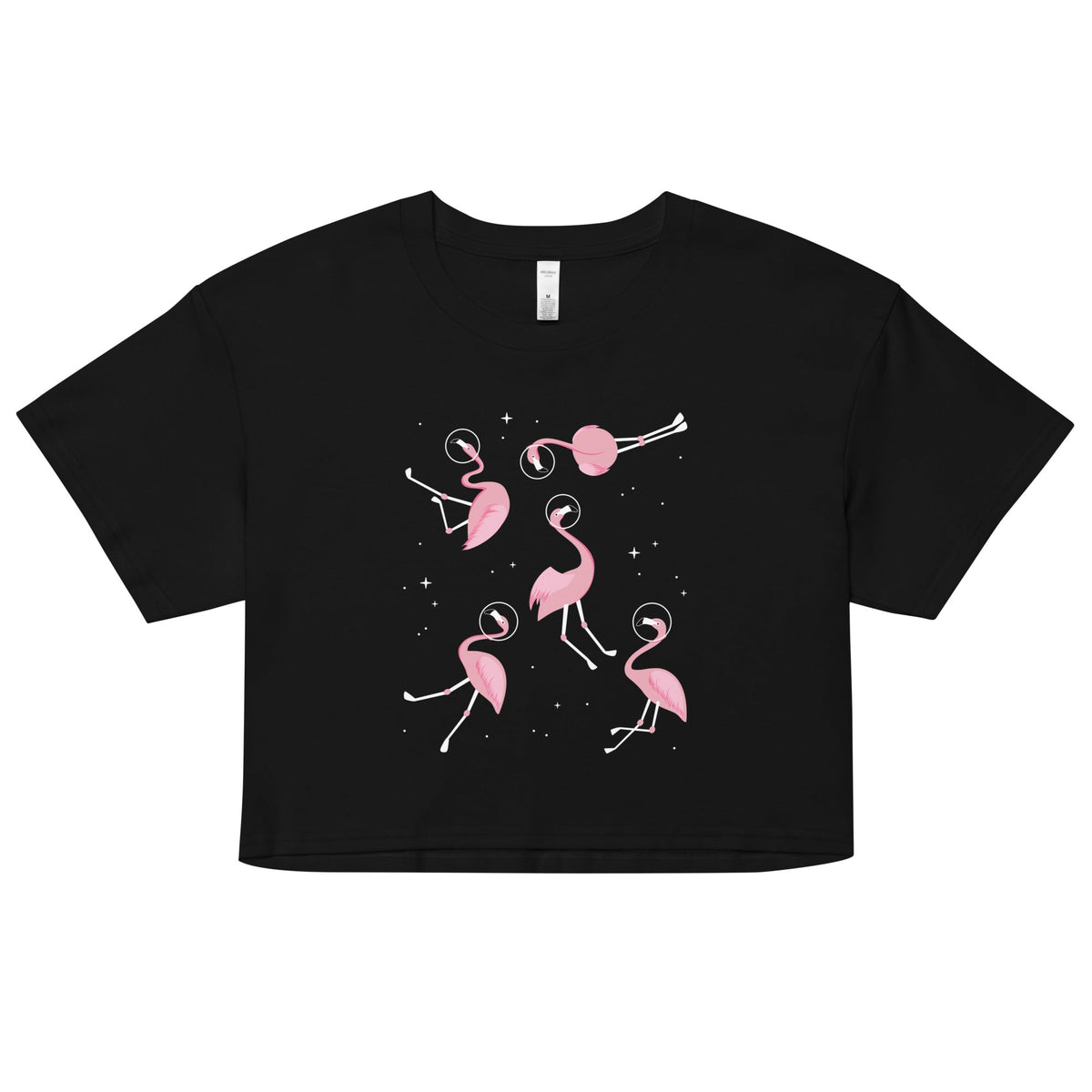 Flamingos In Space Women's Crop Tee product image 1