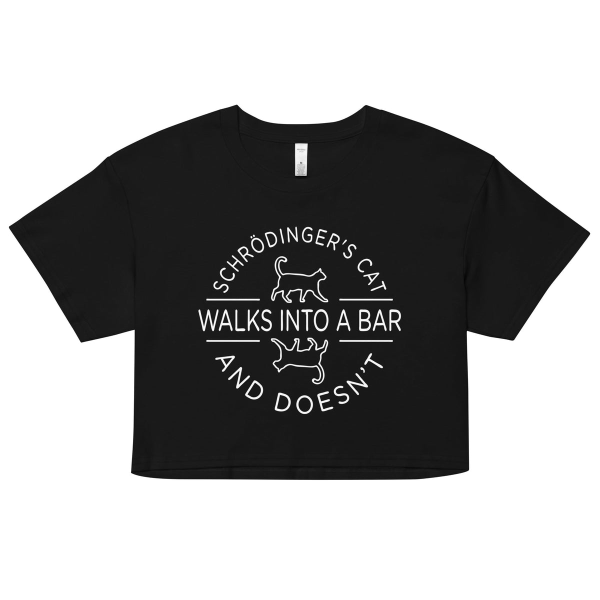 Schrodinger's Cat Walks Into A Bar Women's Crop Tee product image 1