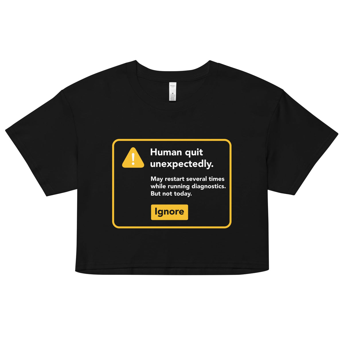 Human Quit Unexpectedly Women's Crop Tee product image 1