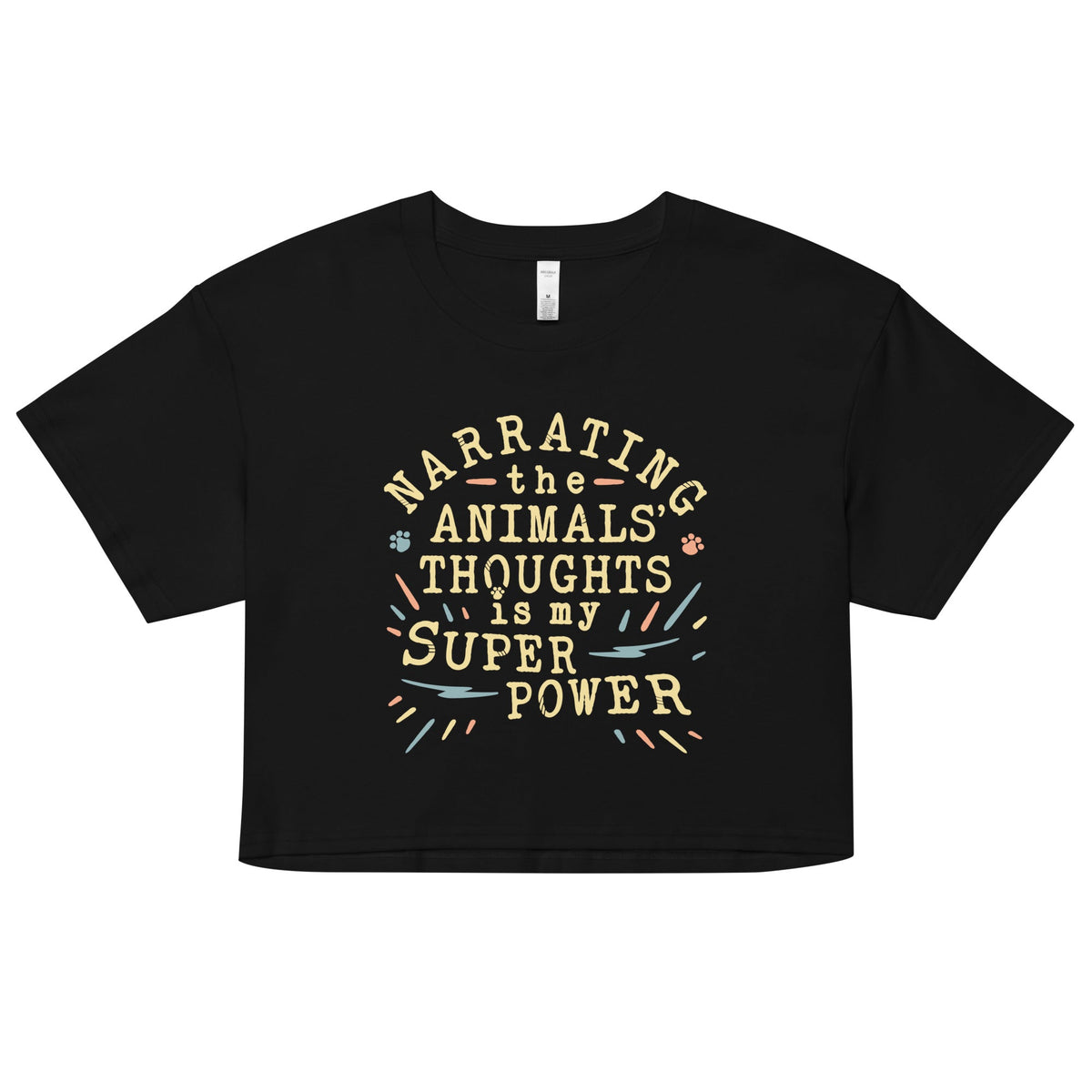 Narrating The Animals Thoughts Women's Crop Tee product image 1