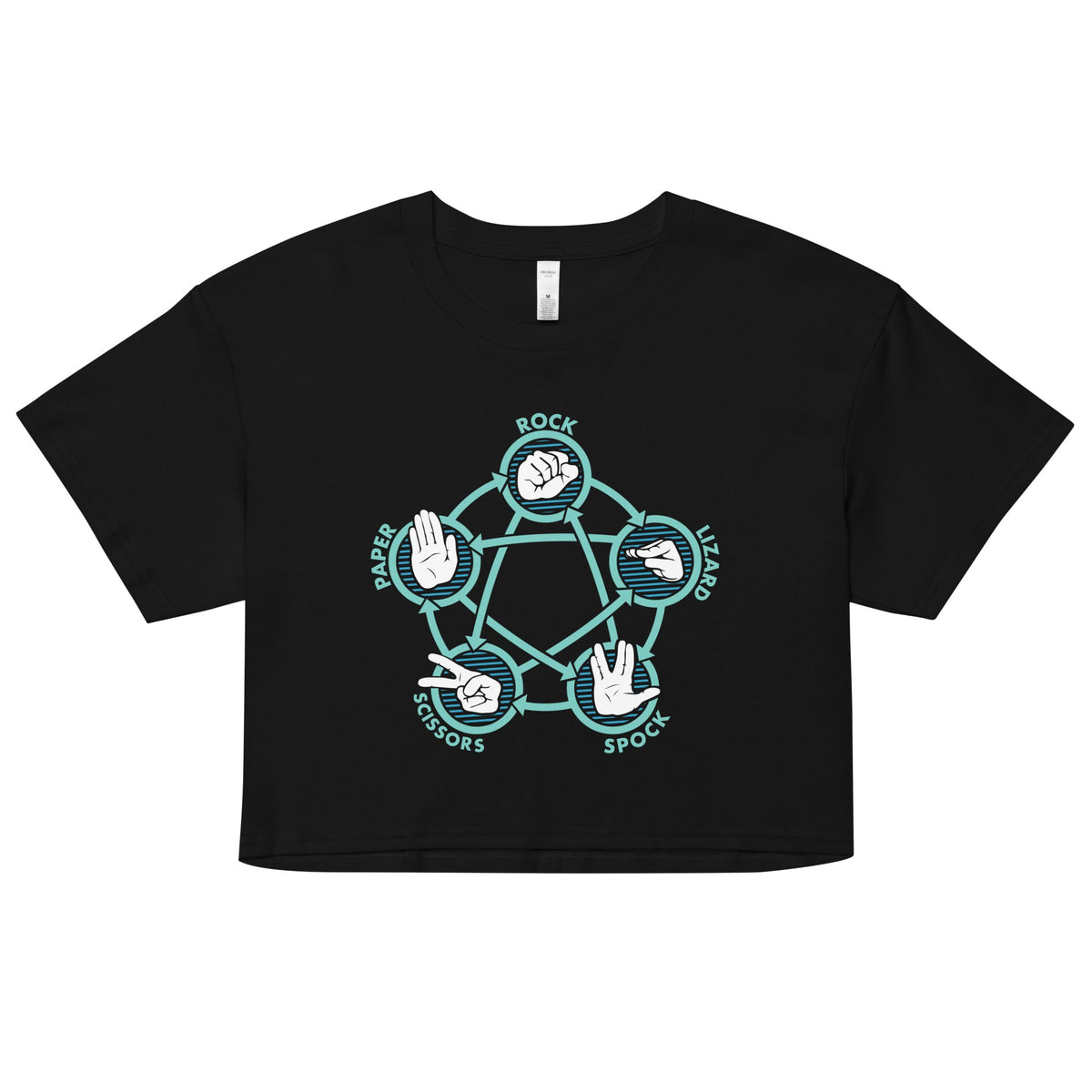 Rock Paper Scissors Lizard Spock Women's Crop Tee product image 1