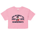 Ask Me About My Video Game Achievements Women's Crop Tee product image 1