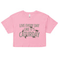 Live Every Day Like It's Caturday Women's Crop Tee product image 1