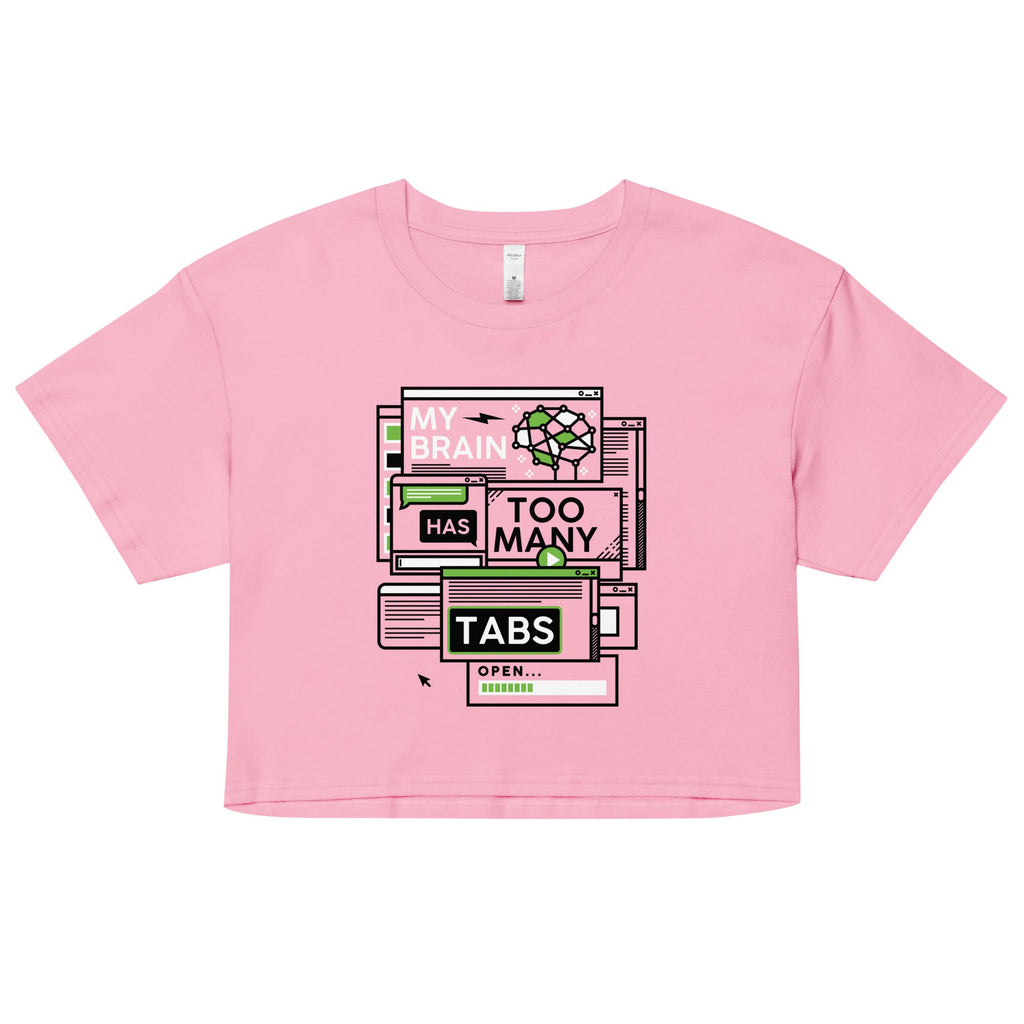 My Brain Has Too Many Tabs Open Women's Crop Tee product image 3