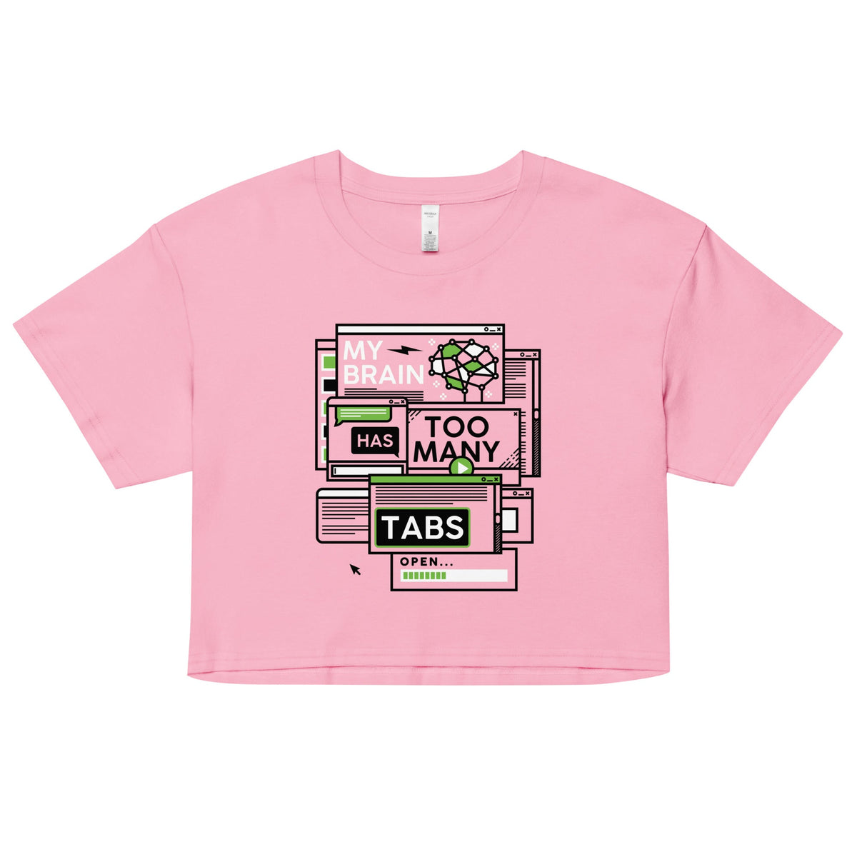 My Brain Has Too Many Tabs Open Women's Crop Tee product image 3