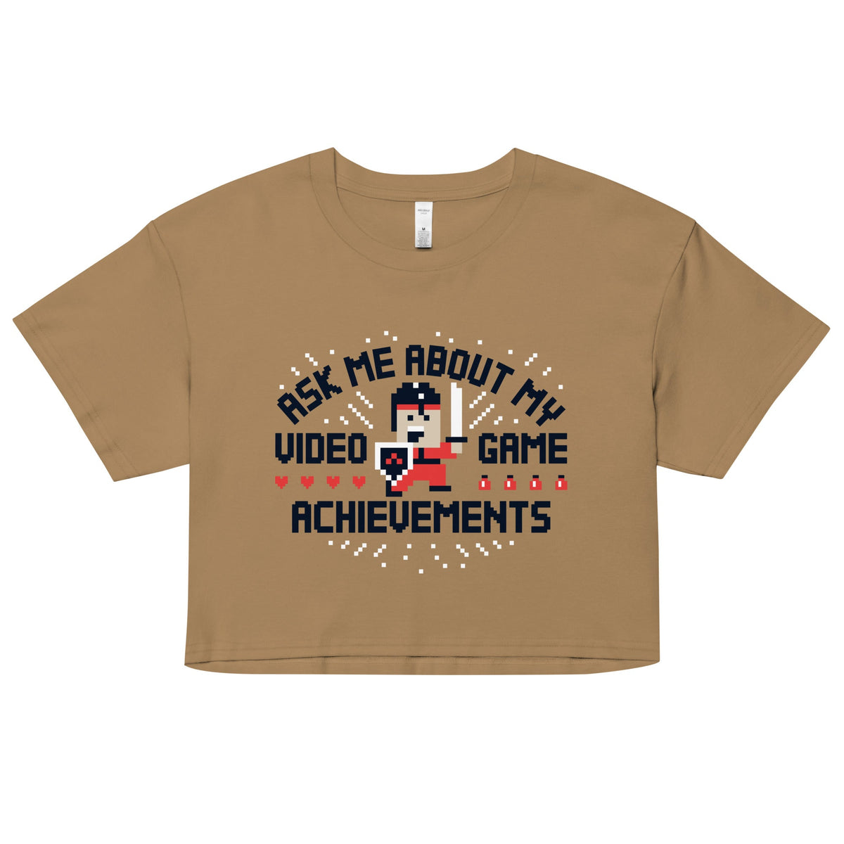 Ask Me About My Video Game Achievements Women's Crop Tee product image 2