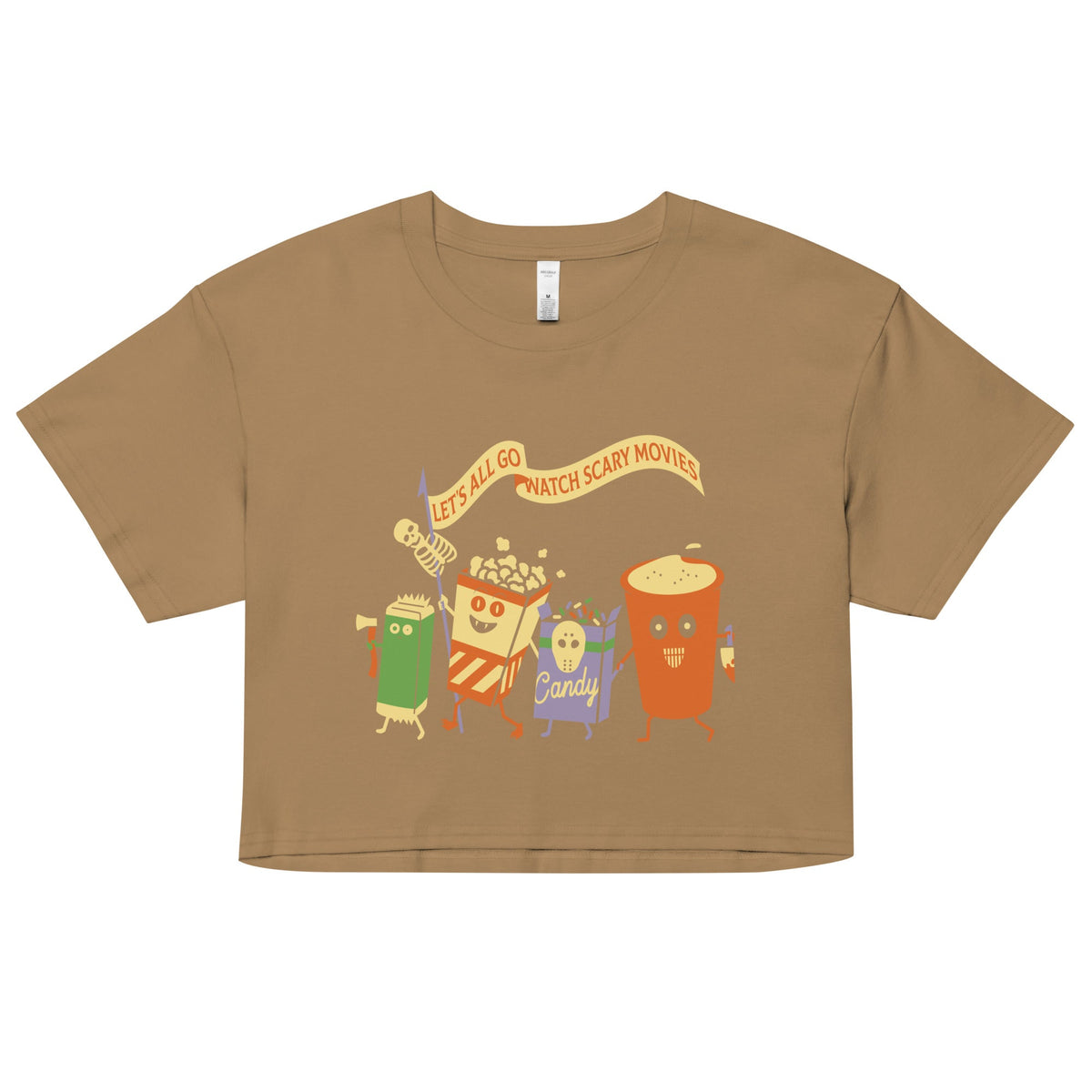 Let's All Go Watch Scary Movies Women's Crop Tee product image 2
