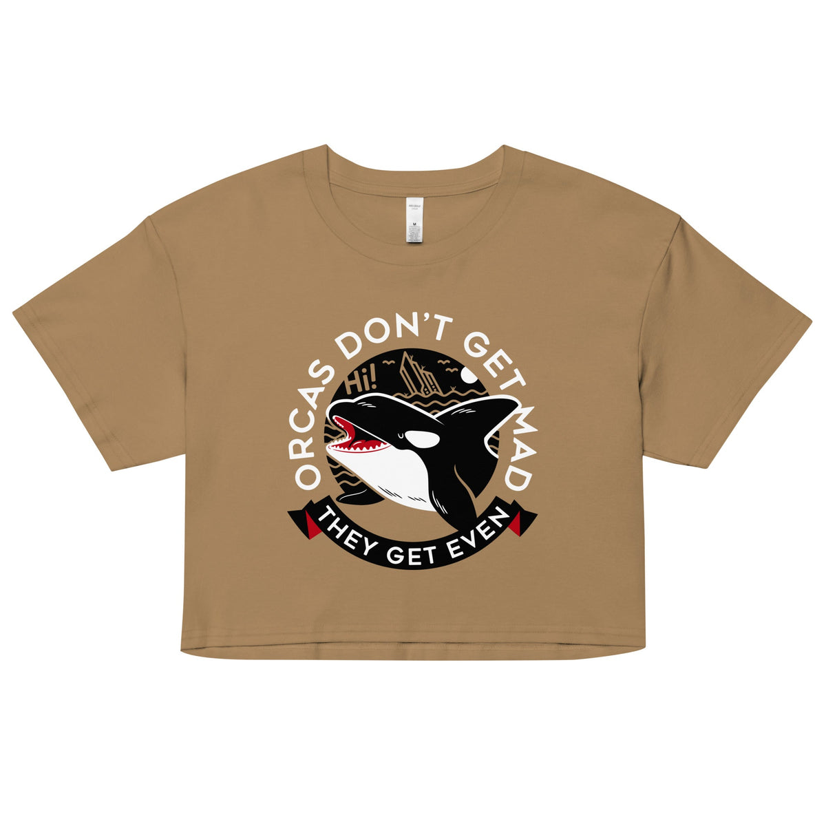 Orcas Don't Get Mad They Even Women's Crop Tee product image 2