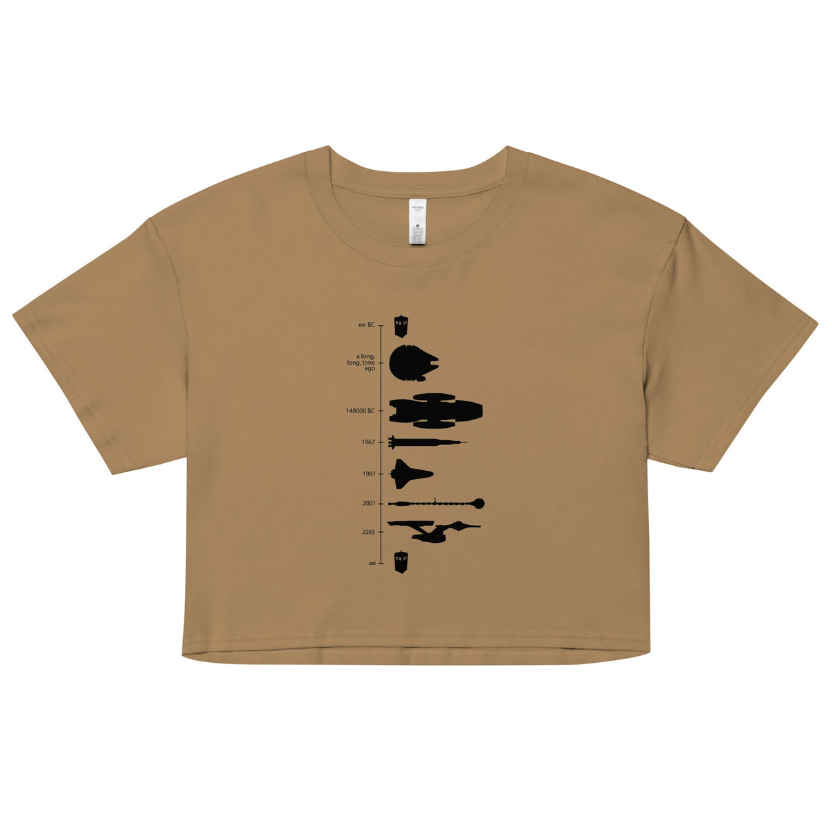 Space Ship Timeline Women's Crop Tee product image 2