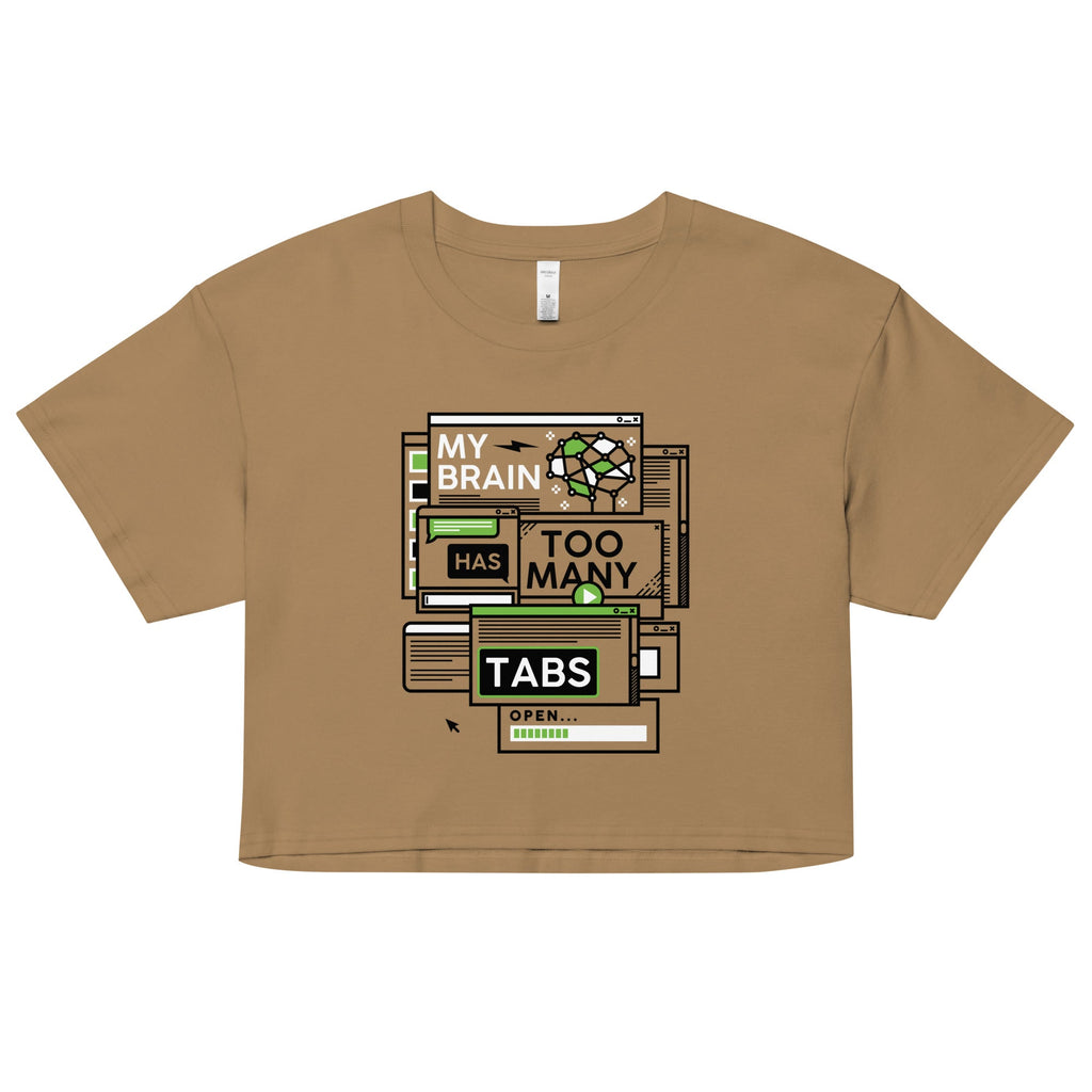 My Brain Has Too Many Tabs Open Women's Crop Tee product image 2