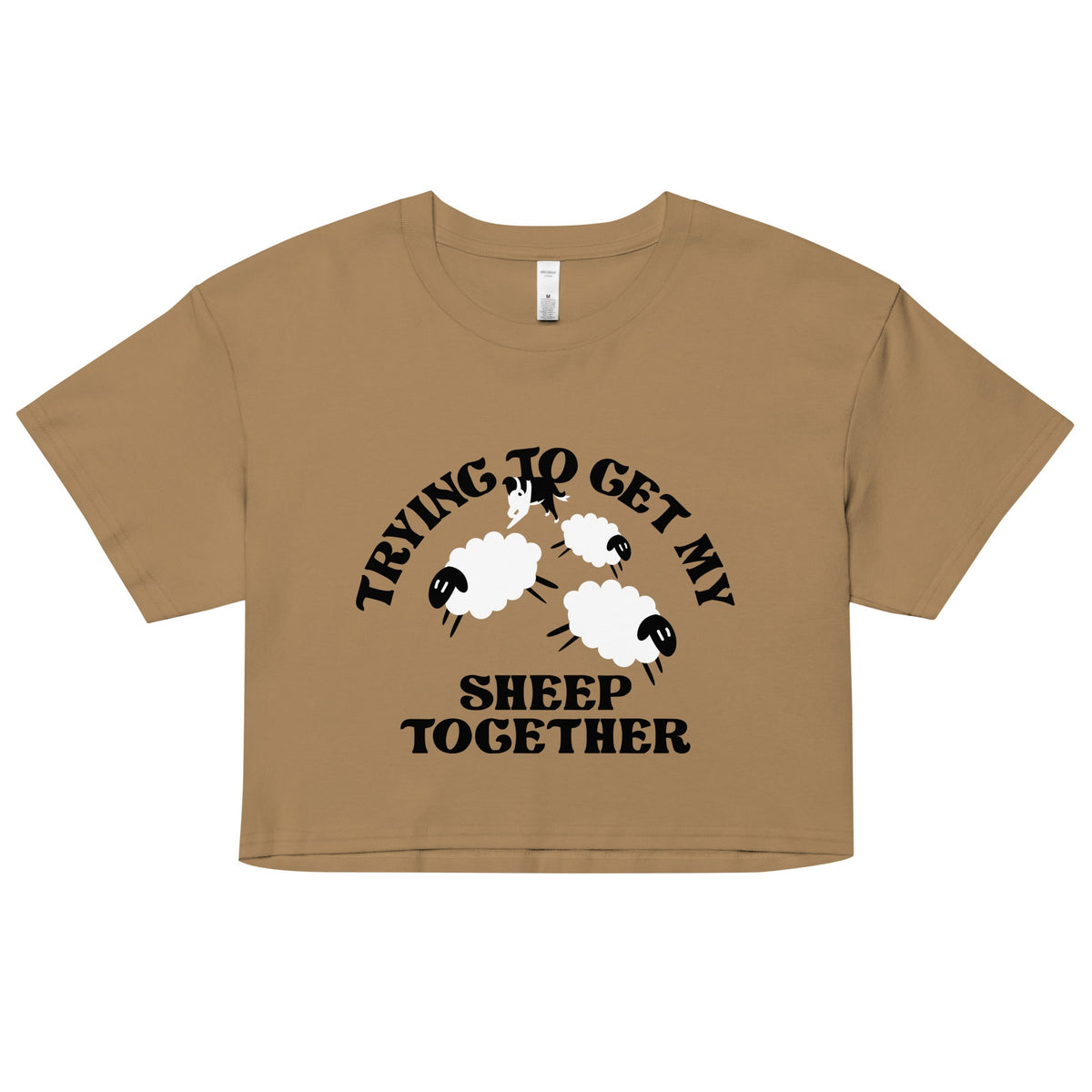 Trying To Get My Sheep Together Women's Crop Tee product image 2