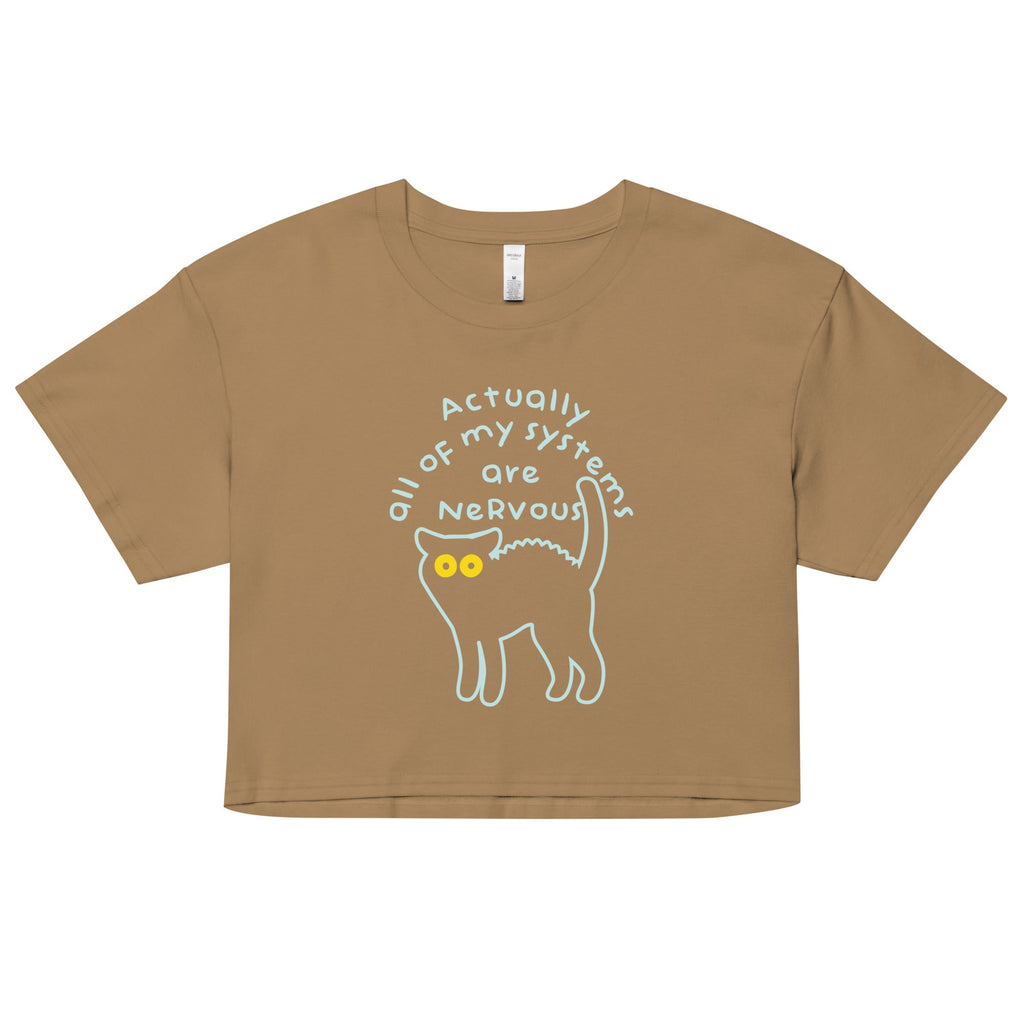 Actually All Of My Systems Are Nervous Women's Crop Tee product image 2