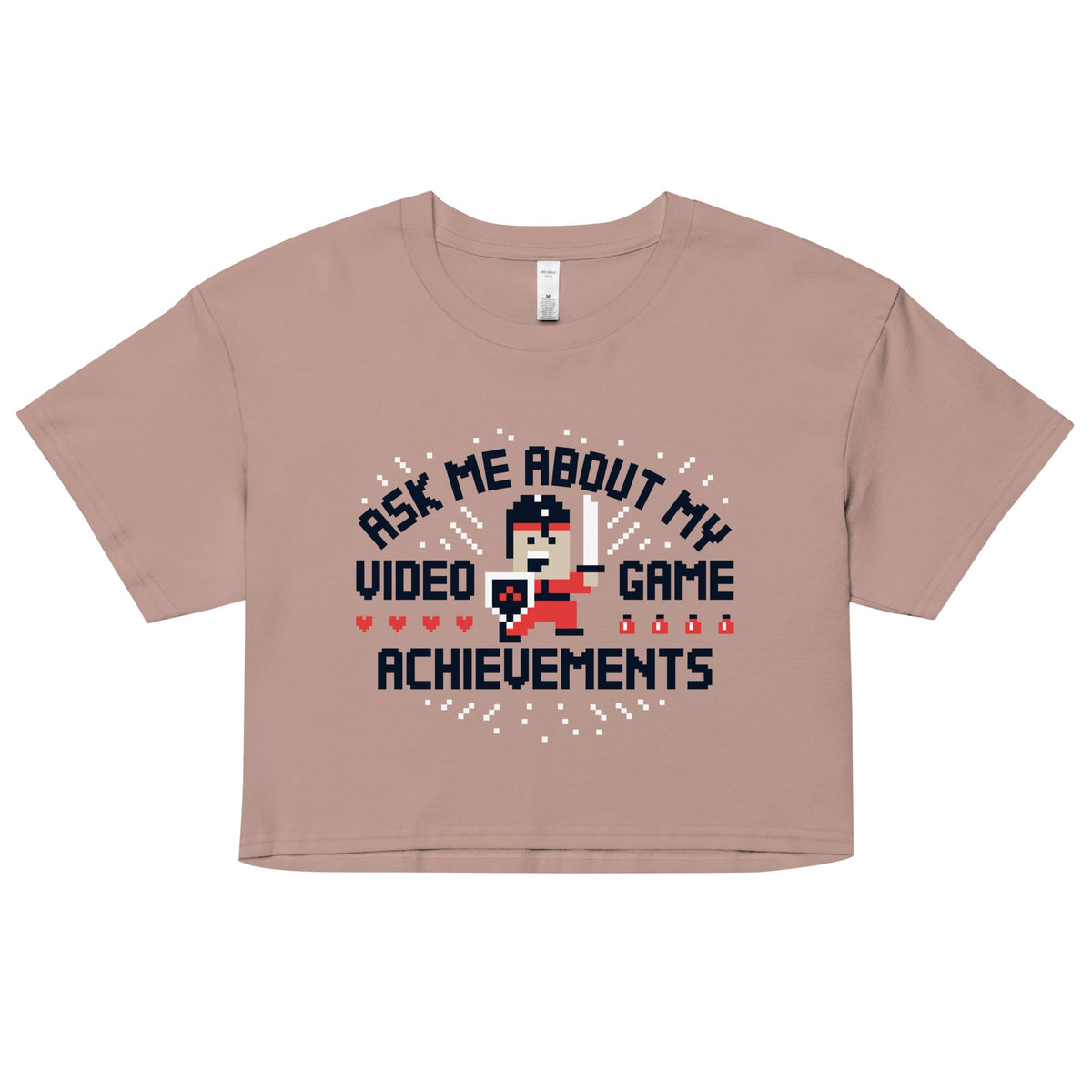 Ask Me About My Video Game Achievements Women's Crop Tee product image 3