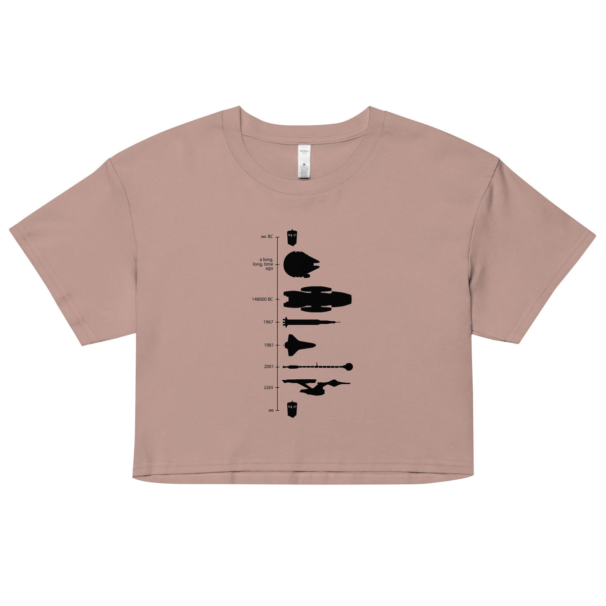 Space Ship Timeline Women's Crop Tee product image 3