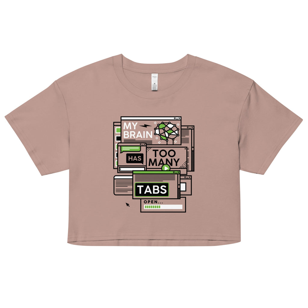 My Brain Has Too Many Tabs Open Women's Crop Tee product image 1