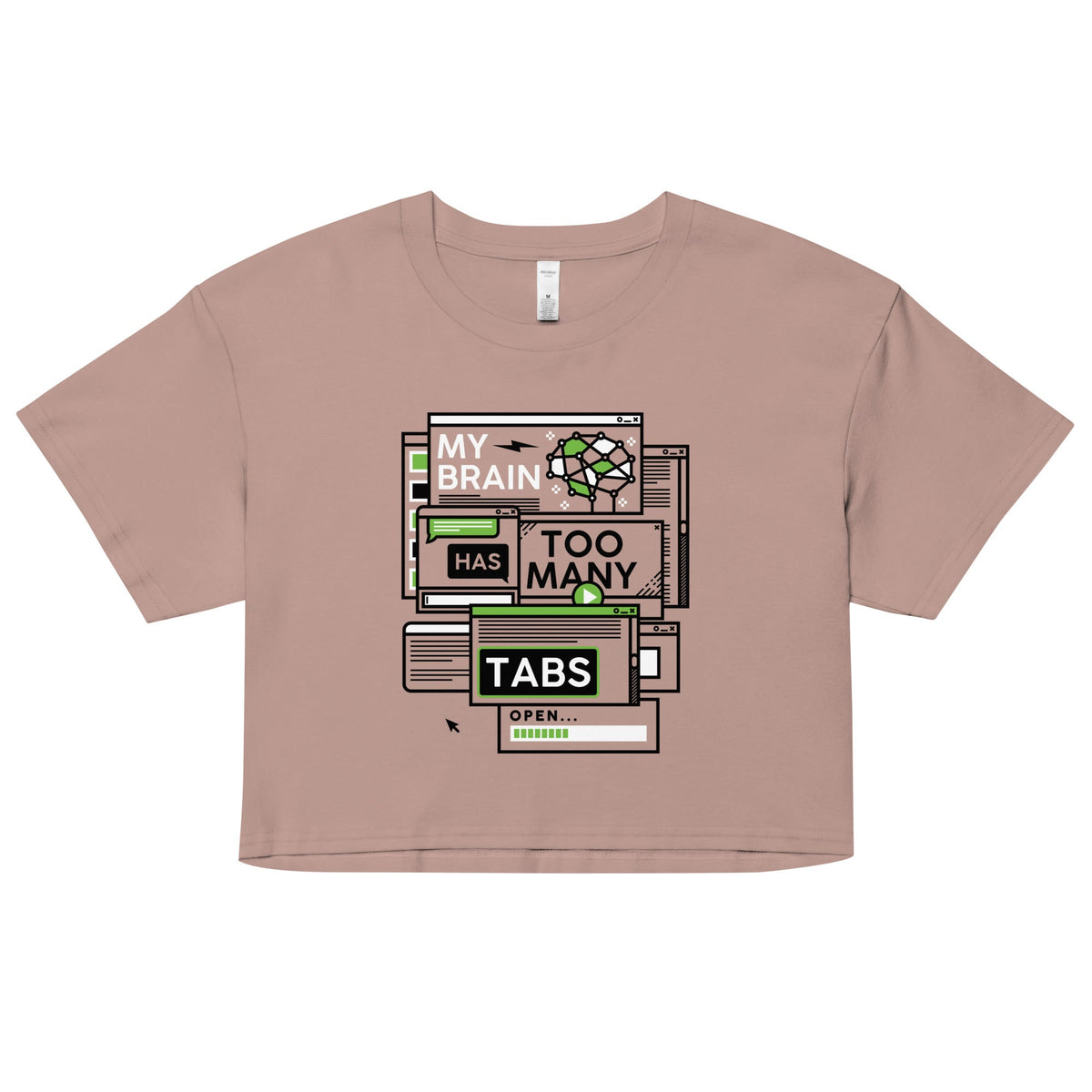 My Brain Has Too Many Tabs Open Women's Crop Tee product image 1