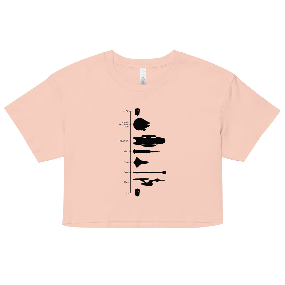 Space Ship Timeline Women's Crop Tee product image 1