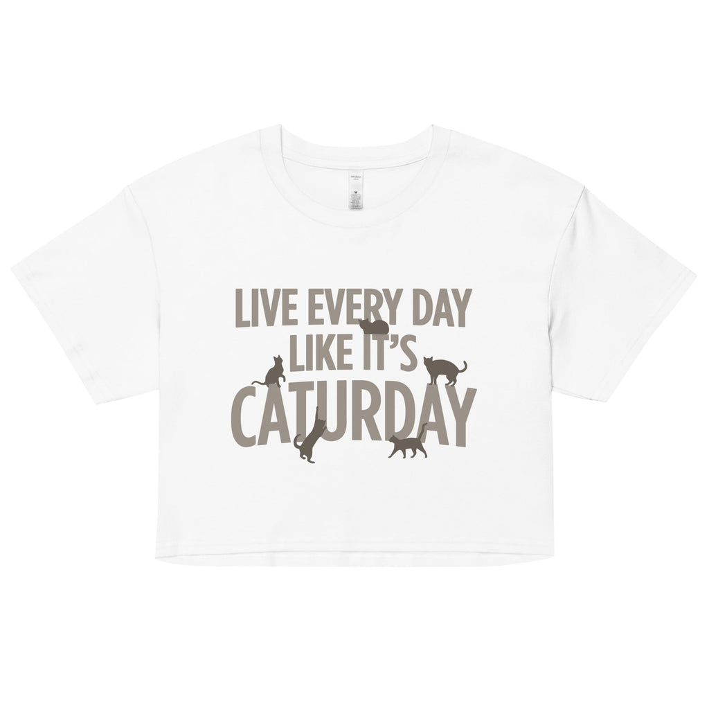 Live Every Day Like It's Caturday Women's Crop Tee product image 3