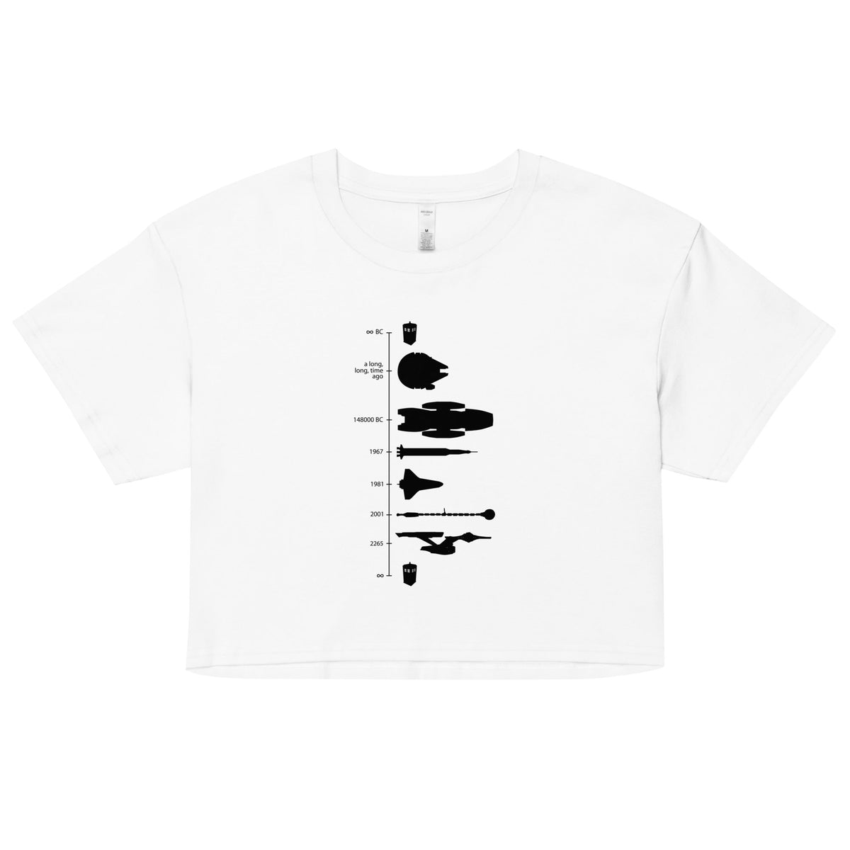 Space Ship Timeline Women's Crop Tee product image 6