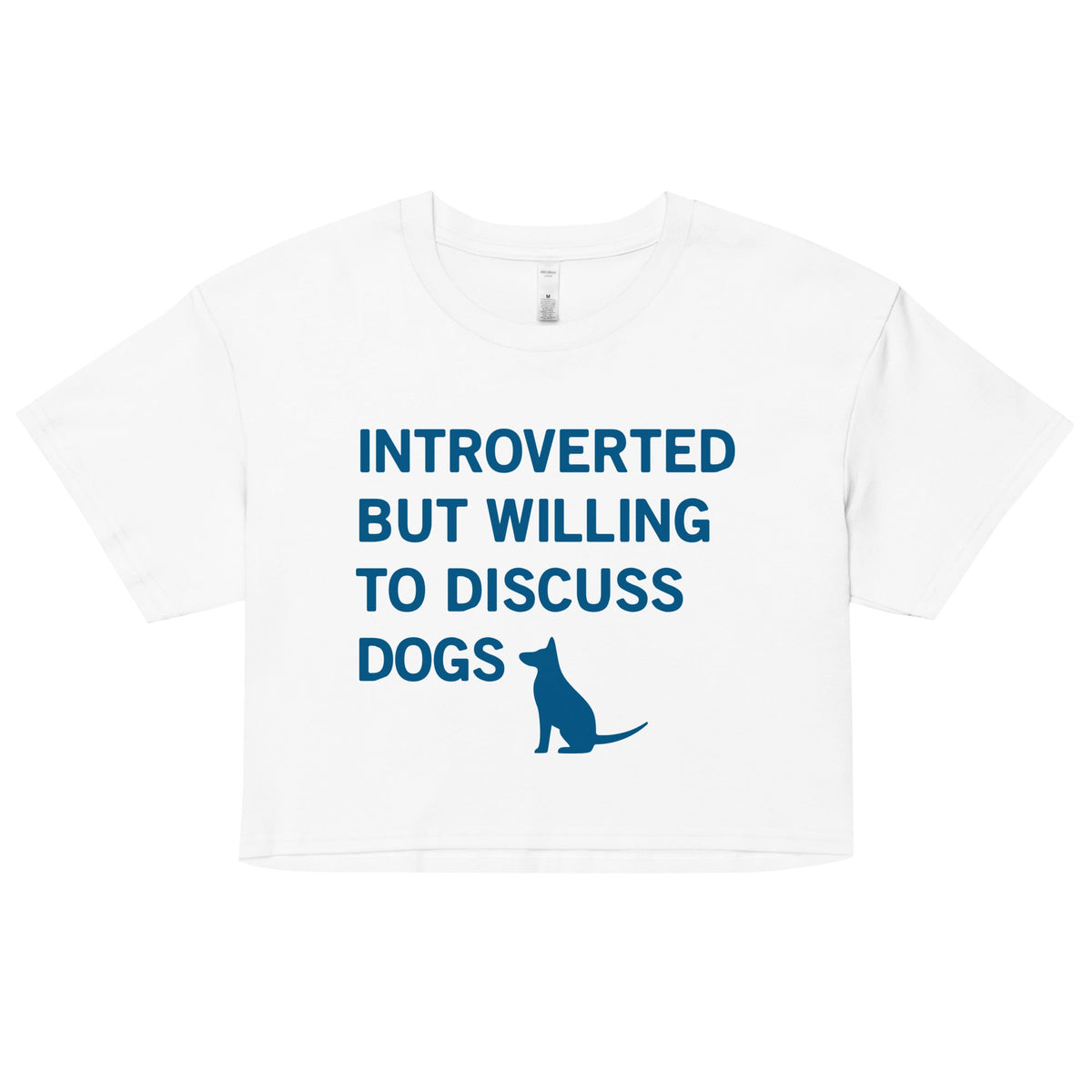 Introverted But Willing To Discuss Dogs Women's Crop Tee product image 5