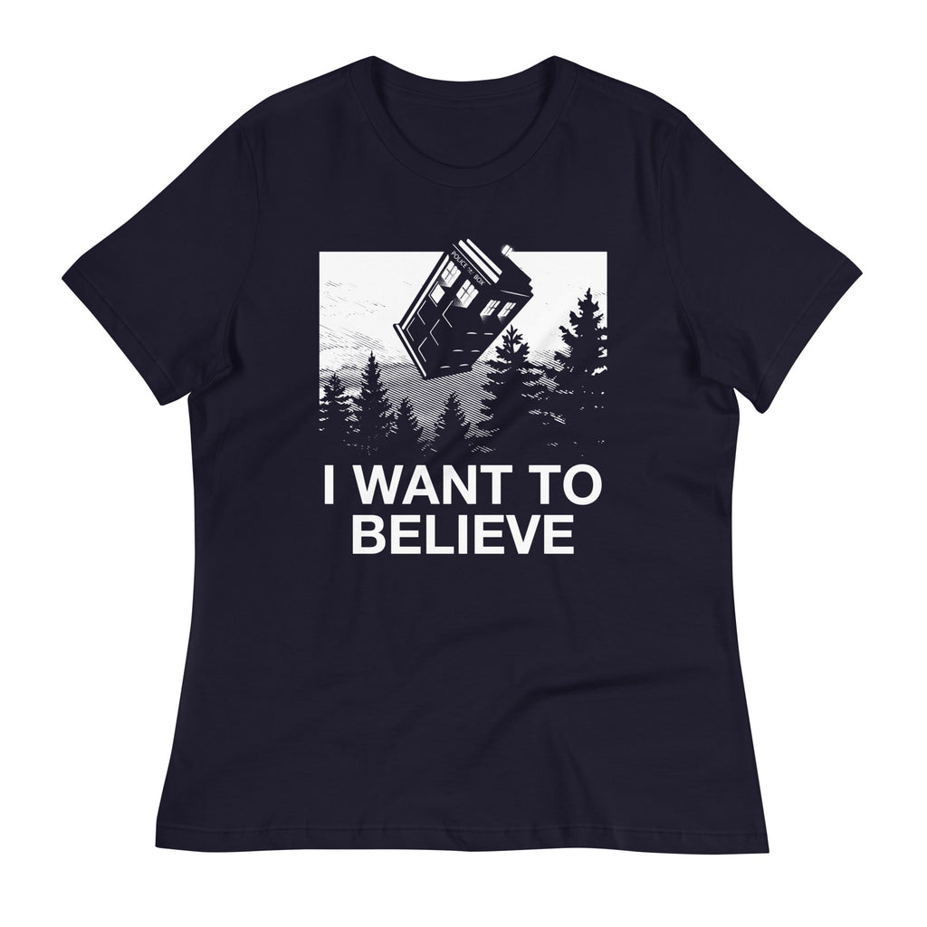 I Want To Believe Tardis Women's Signature Tee product image 1