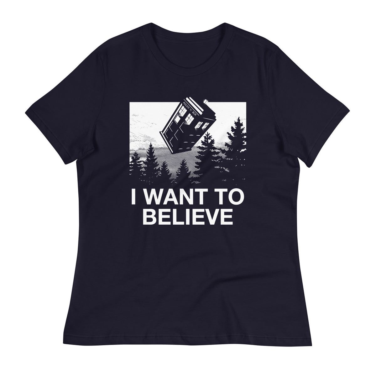 I Want To Believe Tardis Women's Signature Tee product image 1