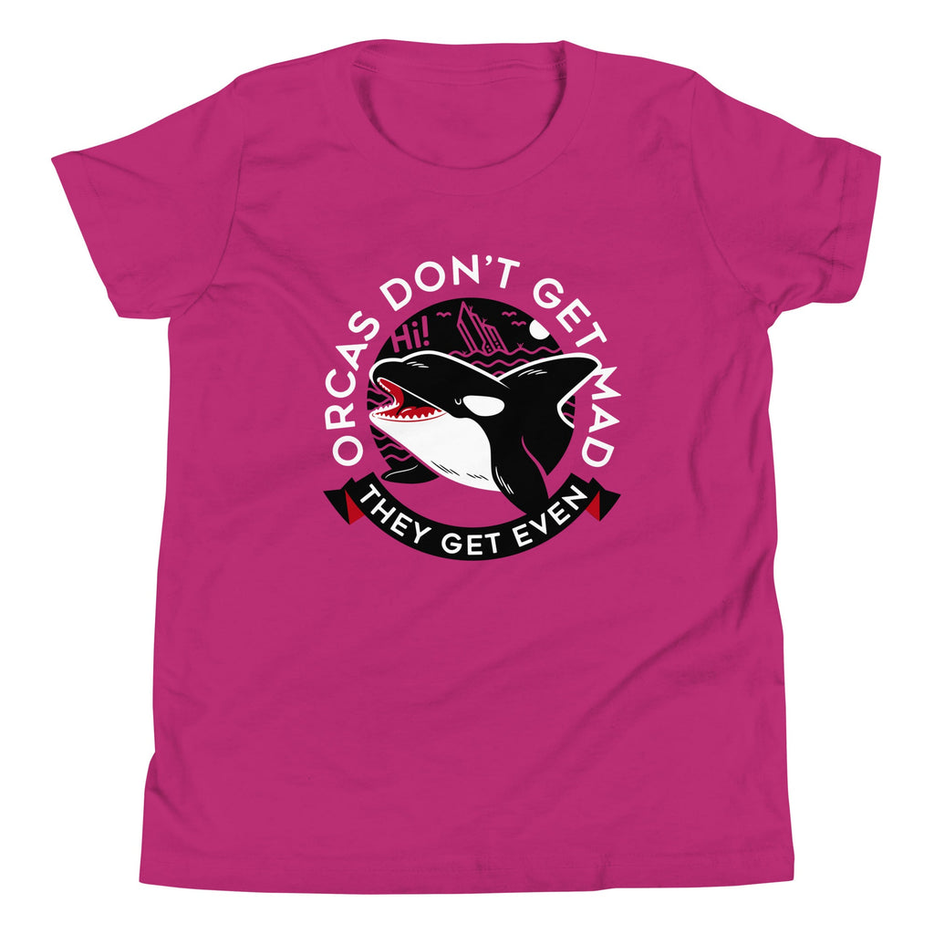 Orcas Don't Get Mad They Even Kid's Youth Tee product image 3